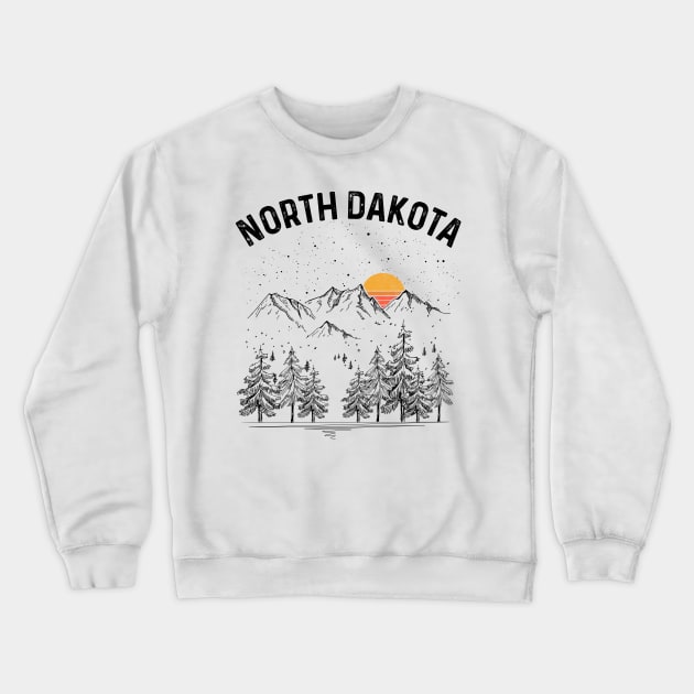 North Dakota State Vintage Retro Crewneck Sweatshirt by DanYoungOfficial